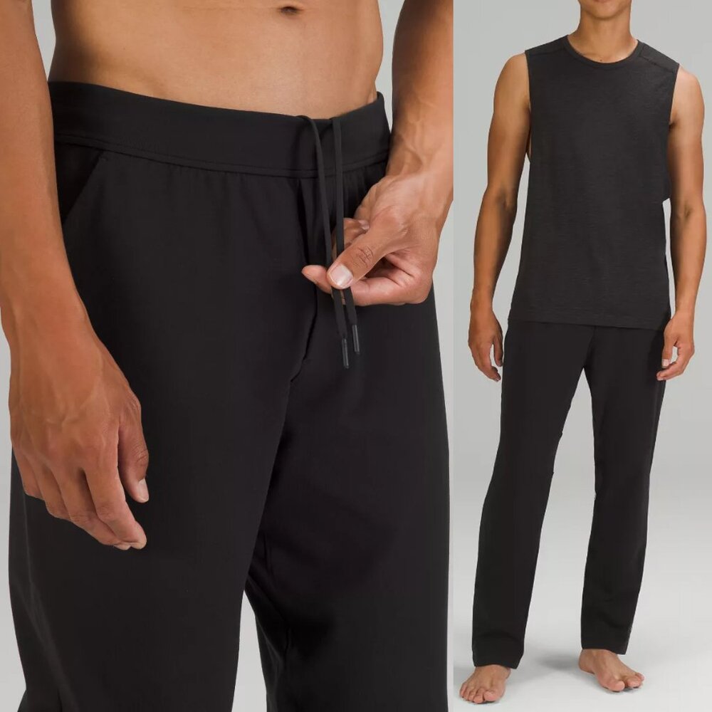 Lululemon Mens L Discipline Pant Black 32" Inseam Stretch Athleisure M5571S $128 - Picture 2 of 16